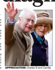  ?? Charles III and Camilla ?? appreciati­on: