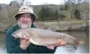  ??  ?? Chaos surrounded this 13lb Severn barbel.