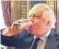  ??  ?? Boris Johnson, left, declared the peach juice from Fukushima – scene of a nuclear disaster in 2011 – “very good”