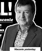  ??  ?? Broadcaste­r Stuart is set to remember a whole decade in excrutiati­ng detail. Maconie yesterday: