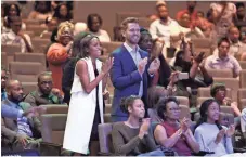  ?? ABC ?? Nick Viall visits Rachel’s church in Dallas during their hometown date.
