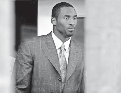  ??  ?? Kobe Bryant leaves the courthouse in Eagle, Colorado, in 2004.