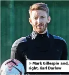  ?? ?? > Mark Gillespie and, right, Karl Darlow