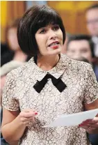  ??  ?? Ginette Petitpas Taylor, Canada’s health minister, says Canadians are still eating too much processed food. — CP FILES