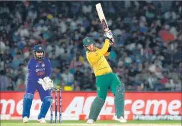  ?? BCCI ?? South Africa’s Heinrich Klaasen on way to top-scoring in the 2nd T20I against India at Cuttack’s Barabati Stadium on Sunday.