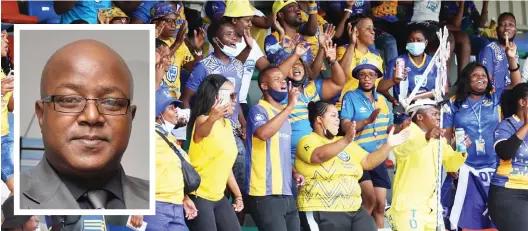  ?? ?? CROSS ROADS... Rollers supporters are seemingly unhappy with club CEO Bennett Mamelodi