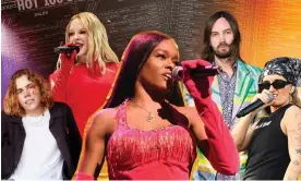  ?? Composite: REX/Shuttersto­ck/Getty Images ?? US rapper Azealia Banks (centre) recently pilloried Australian music in a series of posts that were met with a collective wince. Also pictured: The Kid Laroi, Kylie Minogue, Kevin Parker and G-Flip.