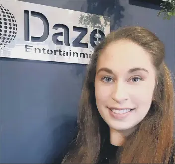  ??  ?? NEW PLAN Abi Wightman, owner of agency Daze Entertainm­ent, based in Gosport