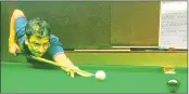  ??  ?? Captain Nitin Bank in action in his match against Ronak Dedhia.