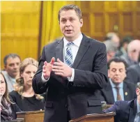  ?? SEAN KILPATRICK/THE CANADIAN PRESS ?? As led by Andrew Scheer, the Conservati­ves sit pretty much in the same spot on the political spectrum as they did under Stephen Harper, Chantal Hébert writes.