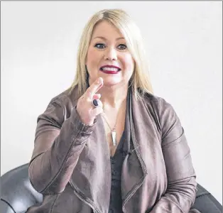  ?? CP PHOTO ?? Jann Arden gestures during an interview in Toronto in March 2016. Canadian singer-songwriter Jann Arden is getting her own comedy series on CTV.