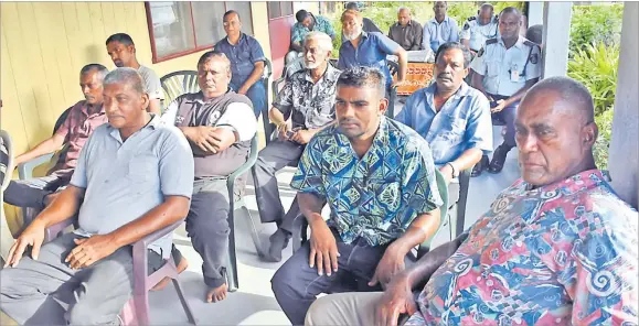  ?? Picture: REINAL CHAND ?? Members of the public gather at the Standing Committee on Justice, Law and Human Rights public submission­s in Sabeto, Nadi.