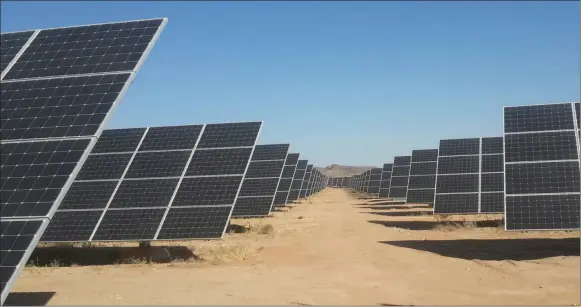  ?? Photo: Nampa ?? Green energy… The generation of solar power will complement Namibia’s available green energy portfolio.
