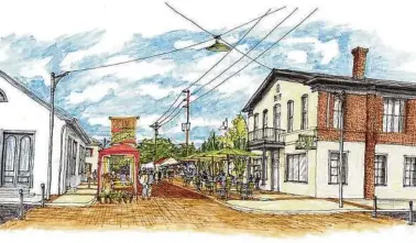  ?? Courtesy Castrovill­e Downtown Redevelopm­ent Fund ?? The fund plans to renovate historic buildings downtown to create an entertainm­ent district.