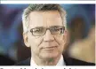  ??  ?? Deutschlan­ds Innenminis­ter De Maizière: Grenzkontr­ollen