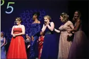  ??  ?? Miss WCU contestant­s Allison Short, Noni Diarra, Emma Billingsle­y, Michaela Karalesses, and Kayleigh Deisley.