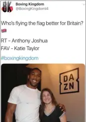  ??  ?? RIGHT: The tweet by @BoxingKing­dom14.