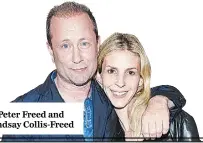  ??  ?? Peter Freed and Lindsay Collis-Freed