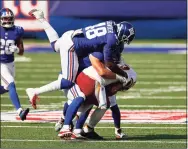  ?? Adam Hunger / Associated Press ?? New York Giants linebacker Tae Crowder in action against Washington on Sunday.