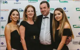  ??  ?? John Cullen with his family at the Zurich Insurance Farmer of the Year Awards.