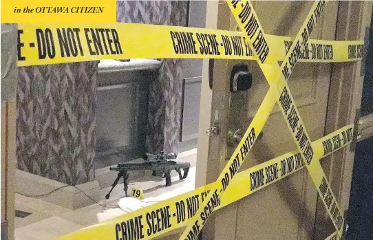  ?? BILD EXCLUSIVE / POLARIS ?? Investigat­ors believe Stephen Paddock used 10 suitcases to smuggle weapons up to his room at the Mandalay Bay Resort and Casino, which he had checked into four days earlier.