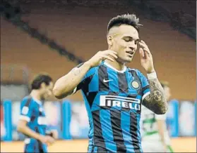  ??  ?? Lautaro Martínez, que entró en la segunda mitad, no pudo ver puerta ante el Sassuolo