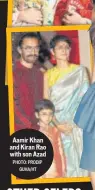  ?? PHOTO: PRODIP GUHA/HT ?? Aamir Khan and Kiran Rao with son Azad