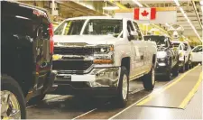  ?? GM ?? GM's announceme­nt of pickup truck production in Oshawa will result in laid off employees returning to work.