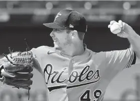  ?? CURTIS COMPTON/AP ?? Orioles starting pitcher Wade LeBlanc pitched two innings against the Braves on March 3 and a simulated game Monday.