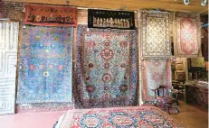  ?? ?? A variety of rugs are displayed at Ward’s Oriental Rug Service and Gallery.