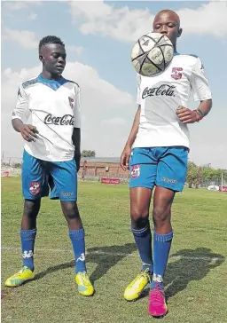  ?? / SUPPLIED ?? Lefa Malatji, left, and Results Khwerana from Benny’s Sports Academy in Louis Trichardt, Limpopo.