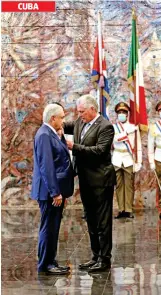  ?? ?? GIRA. En Cuba, Andrés Manuel López Obrador concluyó su primera gira internacio­nal por América Latina y el Caribe.