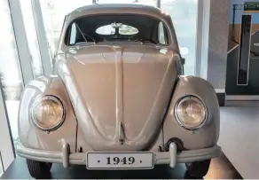  ??  ?? Restored to nearly-new condition, the 67-year old split-window Beetle.