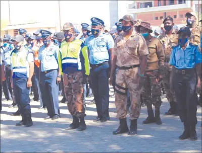  ?? Photo: Nampa ?? Ranked… Members of the Namibian Police Force in the //Kharas region, pictured during a parade at Keetmansho­op on Friday.