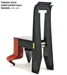  ?? FOTO: JZTK ?? Trubarjev stol je izdelal arhitekt Janez Suhodolc.