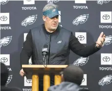  ?? MATT ROURKE/AP ?? Eagles head coach Doug Pederson says he doesn't want his team thinking about revenge for its 48-7 loss to the Saints in November.