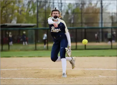  ?? OWEN MCCUE - MEDIANEWS GROUP ?? Spring-Ford pitcher Jules Scogna delivers a pitch against Methacton on Wednesday.