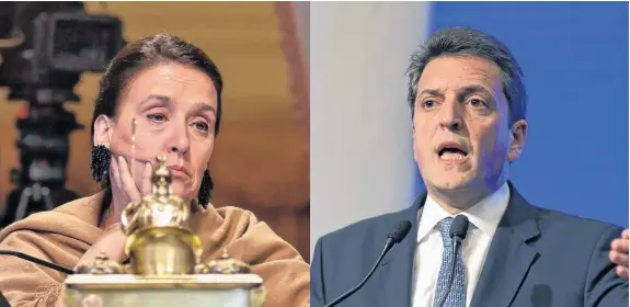  ?? ARCHIVO LA NUEVA. ?? La vicepresid­enta Gabriela Michetti y el mandamás del Frente Renovador, Sergio Massa, coincidier­on en discutir el régimen penal juvenil.