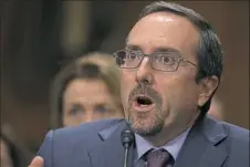  ?? Aaron P. Bernstein/Getty Images ?? John Bass, nominee to be ambassador to Afghanista­n, testifies before the Senate Foreign Relations Committee on Tuesday on Capitol Hill.