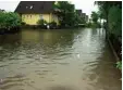  ??  ?? Beim damaligen Hochwasser lief das Wasser von der Straße in die Keller.