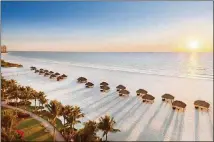  ??  ?? Relax in your own private cabana at the JW Marriott Marco Island Beach Resort.