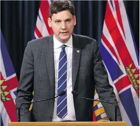  ?? CHAD HIPOLITO / THE CANADIAN PRESS ?? B.C. Attorney General David Eby said voters should be able to choose between three forms of proportion­al representa­tion or keep the current system.