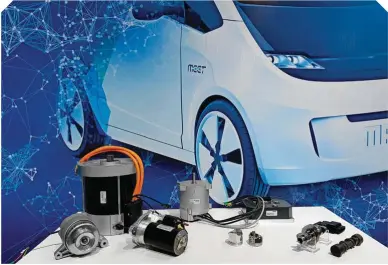  ??  ?? MAHLE manufactur­es wide range of products for e-mobility.