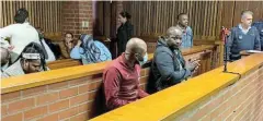  ?? ?? APPLYING FOR BAIL: Xolisile Rawutini, left, and Xolani Kafile in the dock of the Gqeberha magistrate’s court