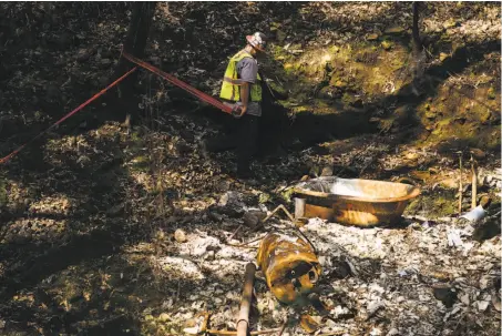  ?? Mason Trinca / Special to The Chronicle ?? During cleanup of millions of tons of debris after the North Bay fires, long-buried American Indian artifacts were uncovered.