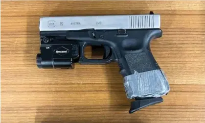  ?? ?? The city of St Charles said in a Facebook post that students are using ‘realistic-looking fake guns’ such as the one pictured here. Photograph: City of St Charles Police Department