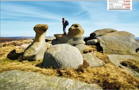  ??  ?? The amazing rock sculptures of Bleaklow Stones.