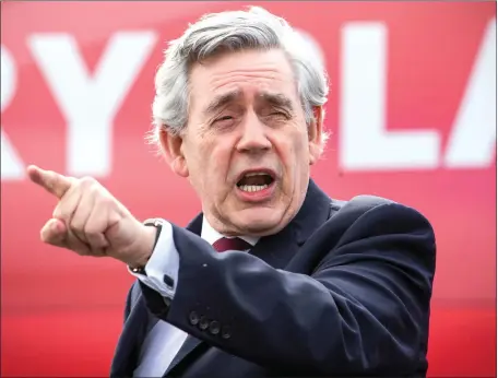  ??  ?? Former prime minister Gordon Brown said the onus was on the SNP to come clean so that voters could make an informed choice on independen­ce