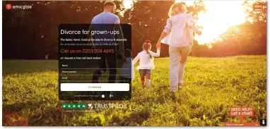  ??  ?? ABOVE Amicable’s customers will be able to access the digital divorce forms directly through the app