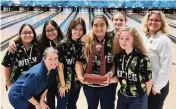  ?? Courtesy of TERRA bowling ?? The TERRA girls' bowling team defeated Ferguson back-to-back in the Baker Round to win the district title.